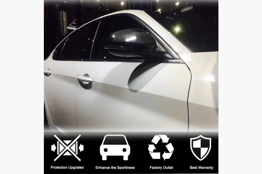 Alfa Romeo Stelvio 2016- Coques de Rétroviseurs (2017-2023, Carbone Sec) Photo 2