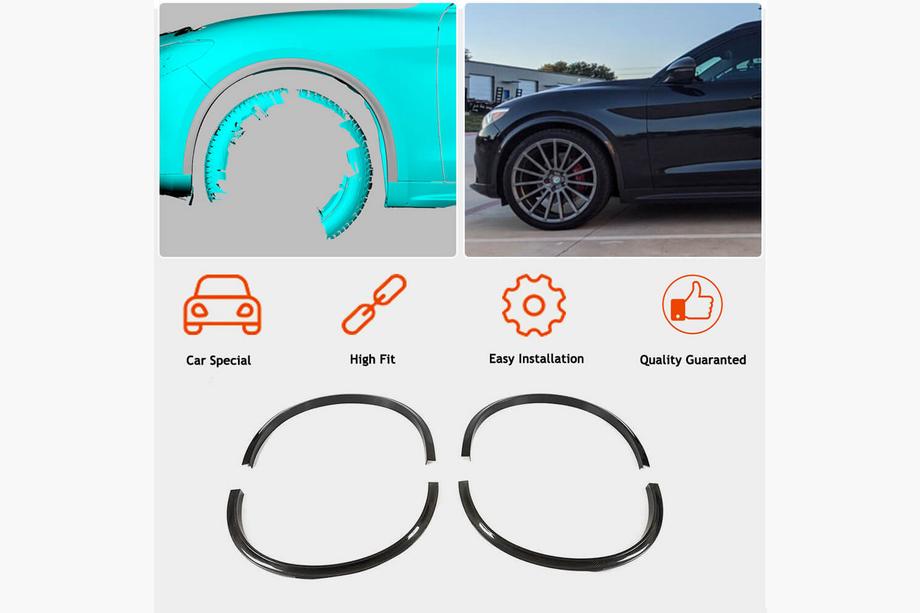 Alfa Romeo Stelvio 2016- Extensions d'ailes (2017-2023, Carbone) Photo 2