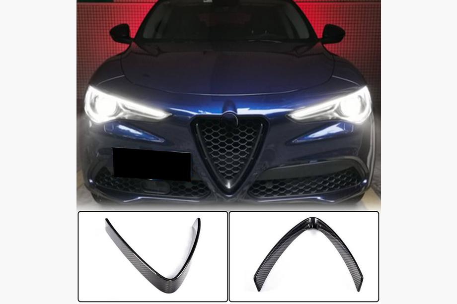Alfa Romeo Stelvio 2016- Cache de Calandre (2017-2023, Carbone Sec) Image