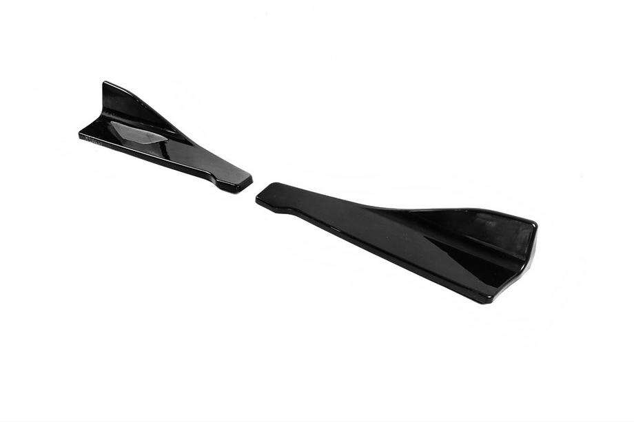 Extensions universelles Flap pour pare-chocs arrière Type-B (2 pcs, noir brillant, plastique ABS) Photo 5
