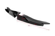 Extensions universelles Flap pour pare-chocs arrière Type-D (2 pcs, noir brillant, plastique ABS) photo 2