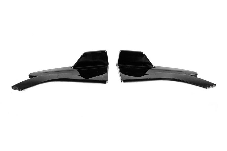 Extensions universelles Flap pour pare-chocs arrière Type-D (2 pcs, noir brillant, plastique ABS) Photo 7