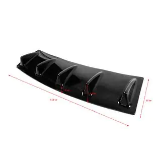 Diffuseur Arrière Universel Type-E (Noir Brillant, Plastique ABS) photo 4