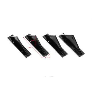 Diffuseur Arrière Universel Type-F (4pcs, Noir Brillant, Plastique ABS) photo 2