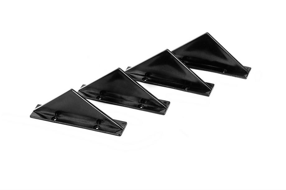 Diffuseur Arrière Universel Type-F (4pcs, Noir Brillant, Plastique ABS) Photo 3