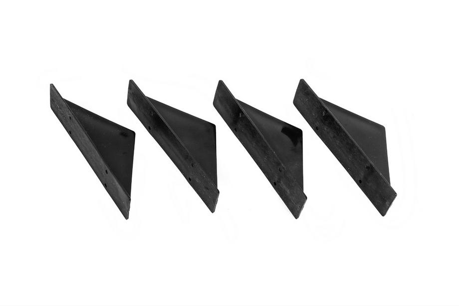 Diffuseur Arrière Universel Type-F (4pcs, Noir Brillant, Plastique ABS) Photo 4
