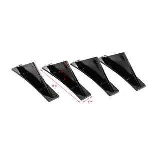 Diffuseur Arrière Universel Type-G (4pcs, Noir Brillant, Plastique ABS) photo 2