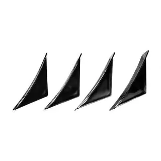 Diffuseur Arrière Universel Type-G (4pcs, Noir Brillant, Plastique ABS) photo 3