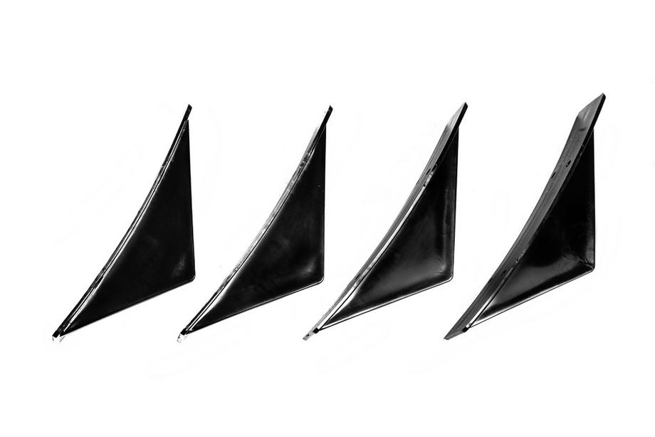 Diffuseur Arrière Universel Type-G (4pcs, Noir Brillant, Plastique ABS) Photo 3