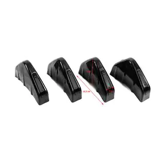 Diffuseur Arrière Universel Type-D (4pcs, Noir Brillant, Plastique ABS) photo 3