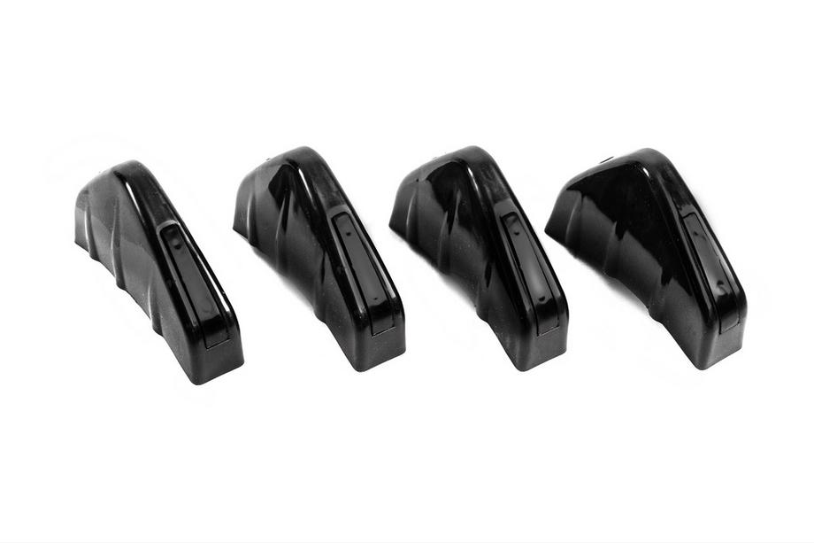 Diffuseur Arrière Universel Type-D (4pcs, Noir Brillant, Plastique ABS) Photo 1