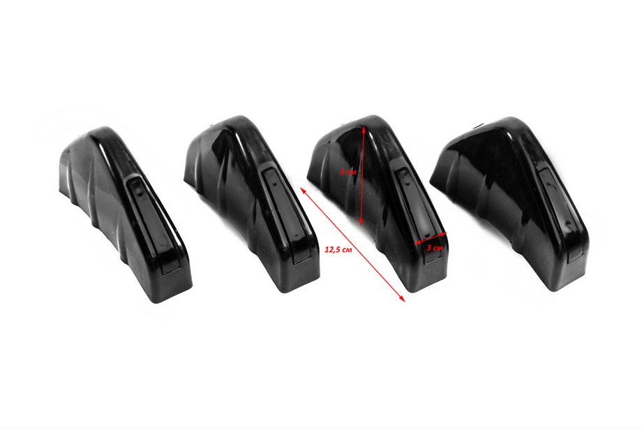Diffuseur Arrière Universel Type-D (4pcs, Noir Brillant, Plastique ABS) Photo 3