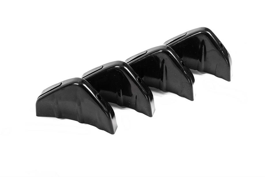 Diffuseur Arrière Universel Type-D (4pcs, Noir Brillant, Plastique ABS) Photo 6
