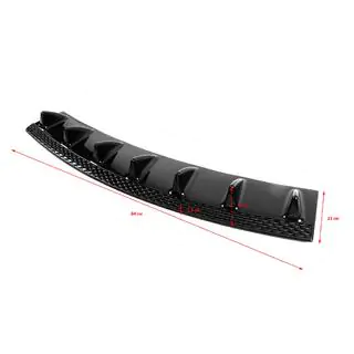 Diffuseur Arrière Universel Type-A (1pc, Noir Brillant, Plastique ABS) photo 3