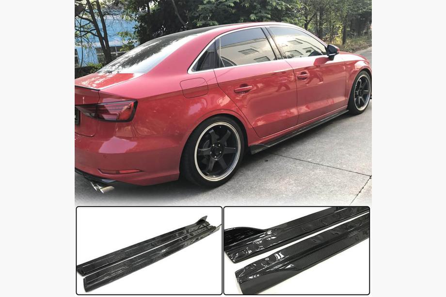 Audi A3 2012-2020 Bas de caisse (pour Base Sedan, Carbone) Image