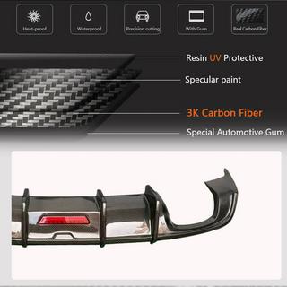 Diffuseur de pare-chocs arrière avec feu stop LED (pour Base Sedan 2017-2020, Carbone) photo 3
