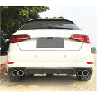 Audi A3 2012-2020 Diffuseur de Pare-chocs Arrière V2 (pour S-Line HB 2017-2020, Carbone) photo 3