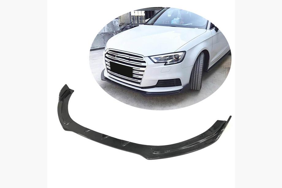 Audi A3 2012-2020 Lame avant pare-chocs V1 (pour Base 2017-2020 HB, Carbone) Image