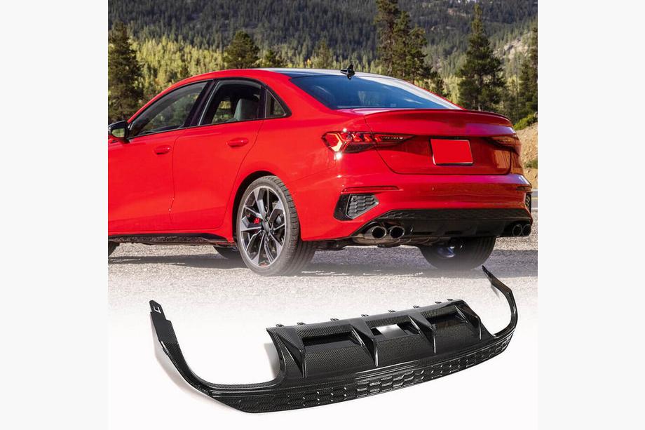 Audi A3 2020- Diffuseur arrière V2 pour S-Line Sedan 2020-2023 (Carbone) Image