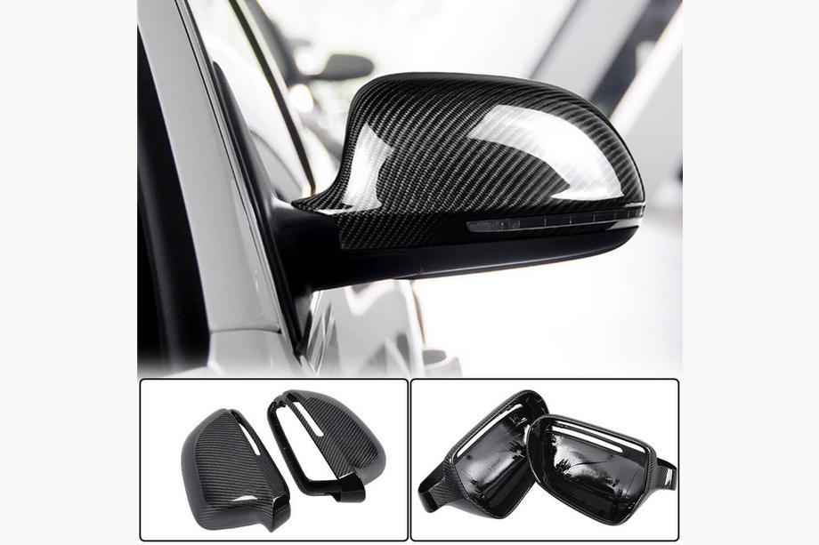 Audi A3 2003-2012 Coques de Rétroviseurs Style Remplacement (Carbone) Image
