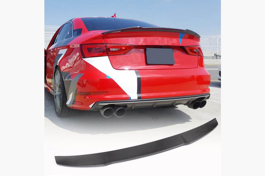 Audi A3 2012-2020 Aileron de coffre arrière (FRP) Photo 2