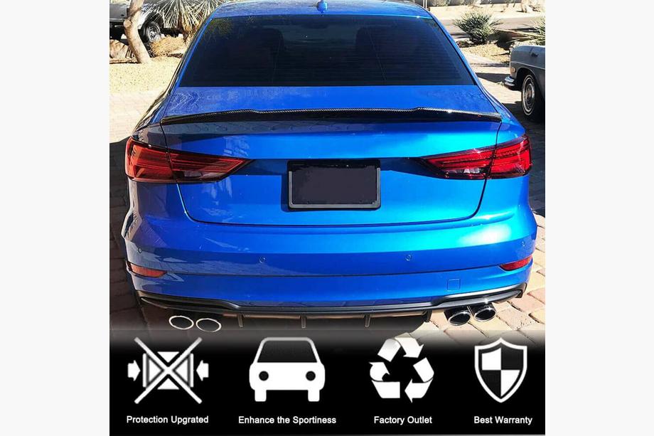 Audi A3 2012-2020 Aileron de coffre arrière (FRP) Photo 5