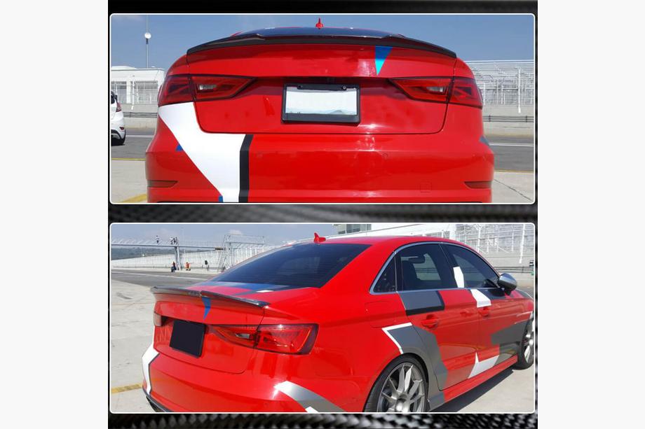 Audi A3 2012-2020 Aileron de coffre arrière (FRP) Photo 7