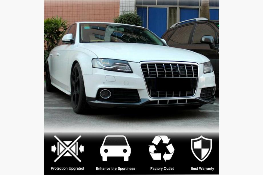 Audi A4 B8 2007-2015 Lame centrale de pare-chocs avant (pour Base 2007-2011, Carbone) Photo 2