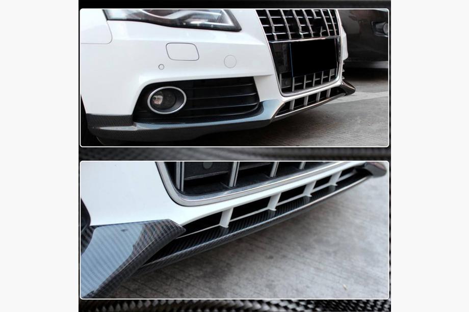 Audi A4 B8 2007-2015 Lame centrale de pare-chocs avant (pour Base 2007-2011, Carbone) Photo 3