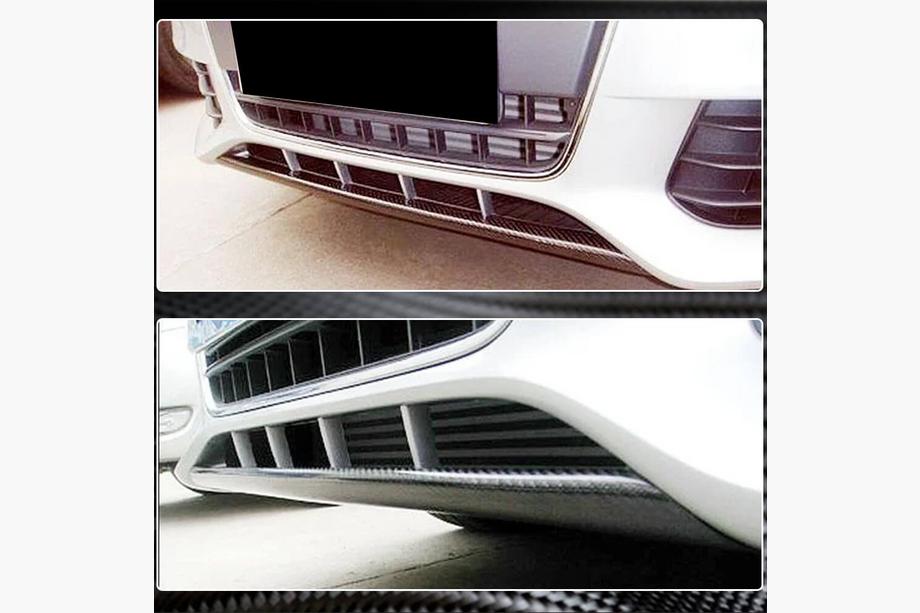 Audi A4 B8 2007-2015 Lame centrale de pare-chocs avant (pour Base 2007-2011, Carbone) Photo 4