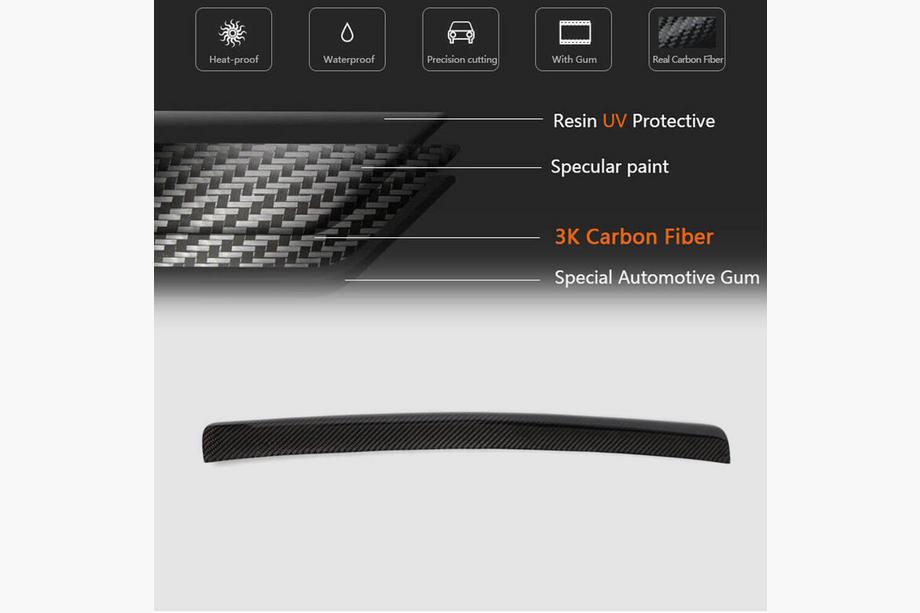 Audi A4 B8 2007-2015 Lame centrale de pare-chocs avant (pour Base 2007-2011, Carbone) Photo 5