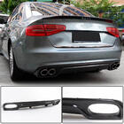 Audi A4 B8 2007-2015 Diffuseur de Pare-chocs Arrière (pour Base 2011-2015, Carbone) photo 1