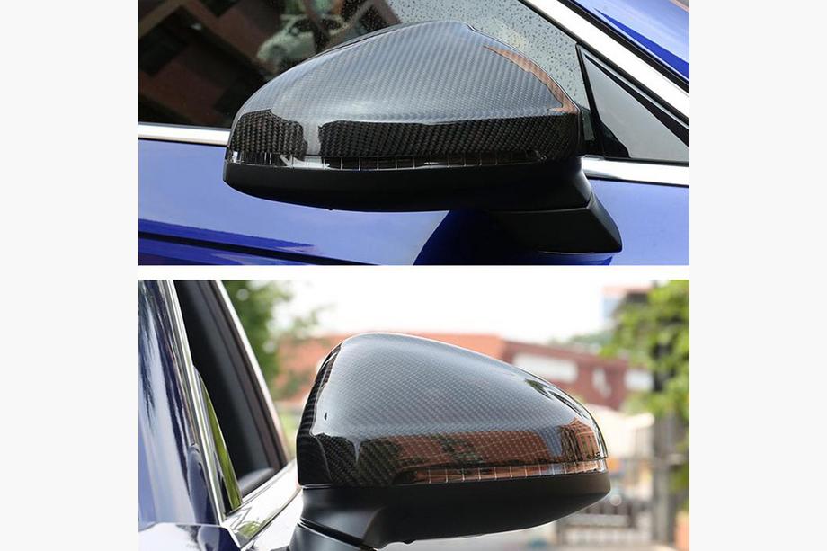 Audi A4 B9 2015-2024 Coques de Rétroviseurs Remplacement Style (Carbone) V1 Photo 3