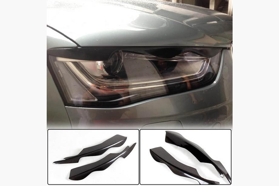 Audi A4 B8 2007-2015 Coques de phares (2011-2015, Carbone) Photo 1