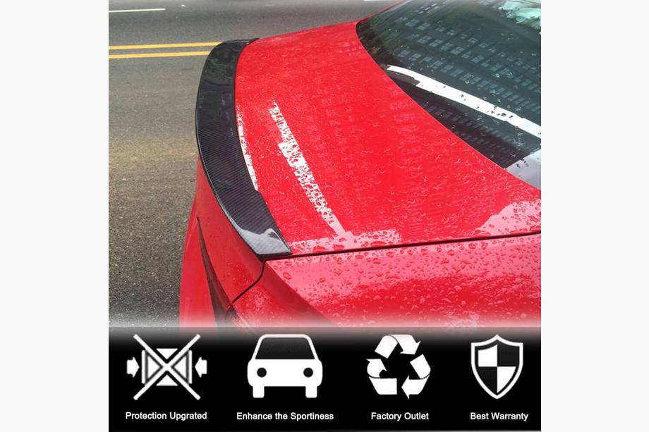 Audi A4 B9 2015-2024 Spoiler V5 (pour Sedan, Carbone) Photo 4