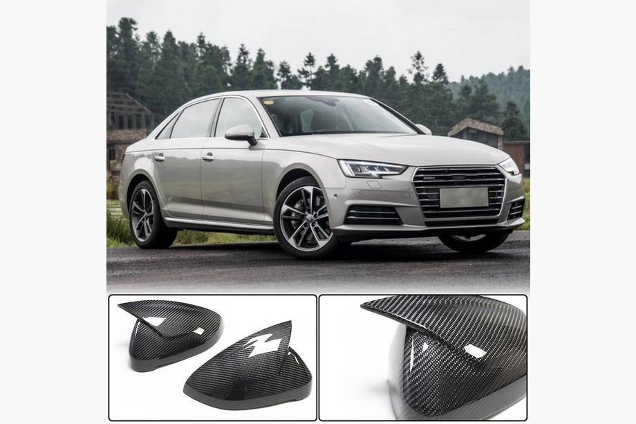 Audi A4 B9 2015-2024 Coques de Rétroviseurs Paire LHD Remplacement (Carbone) V2 Image
