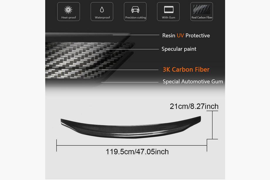 Audi A5 2007-2015 Aileron de coffre arrière (FRP) Photo 5