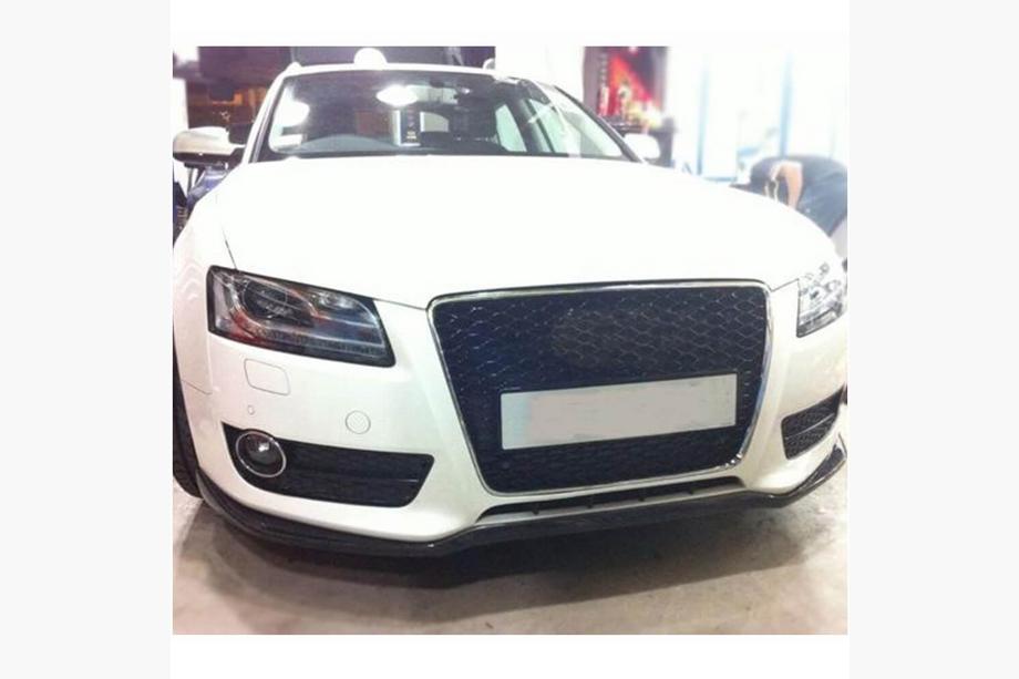 Audi A5 2007-2015 Lame avant pare-chocs V2 (pour Base 2007-2011, Carbone) Photo 2