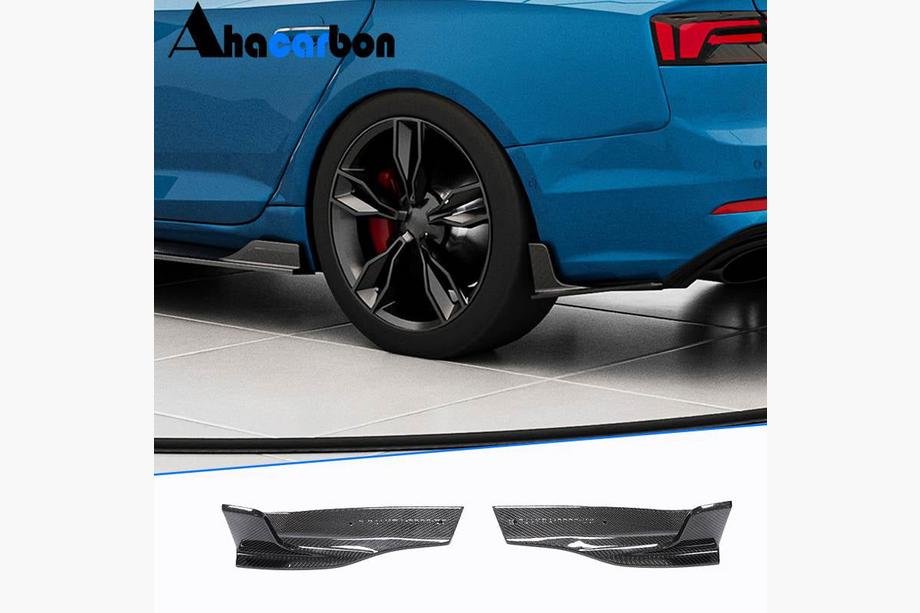 Audi A5 2016-2025 Extensions de pare-chocs arrière Flap (pour S-Line 2016-2020, Carbone) Image