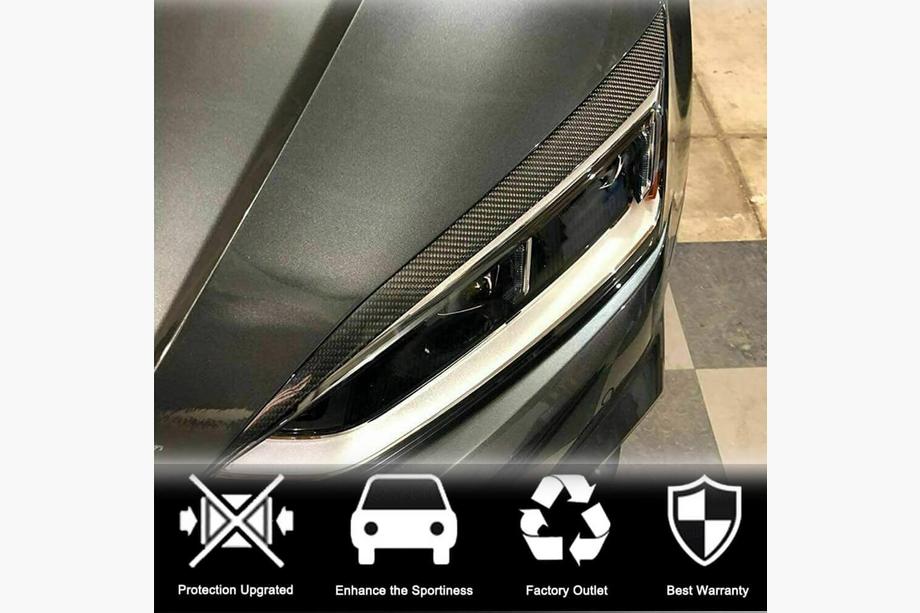 Audi A5 2016-2025 Couvre-phares Paupières (Carbone) Photo 4