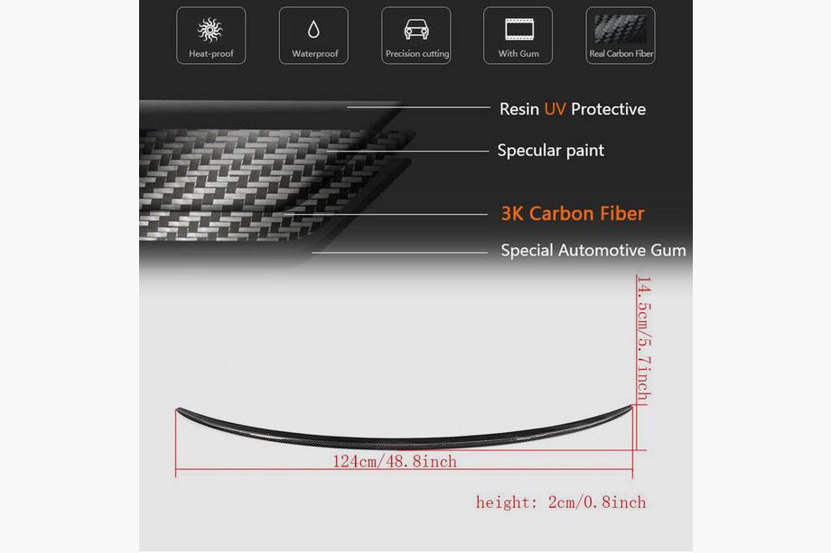 Audi A6 C7 2011-2017 Spoiler Lip V3 (Carbone) Photo 5
