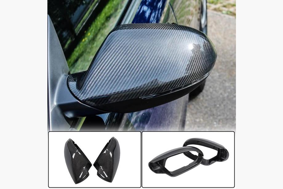 Audi A6 C7 2011–2018 Coques de Rétroviseurs, Paire de Remplacement (Carbone) V1 Photo 1