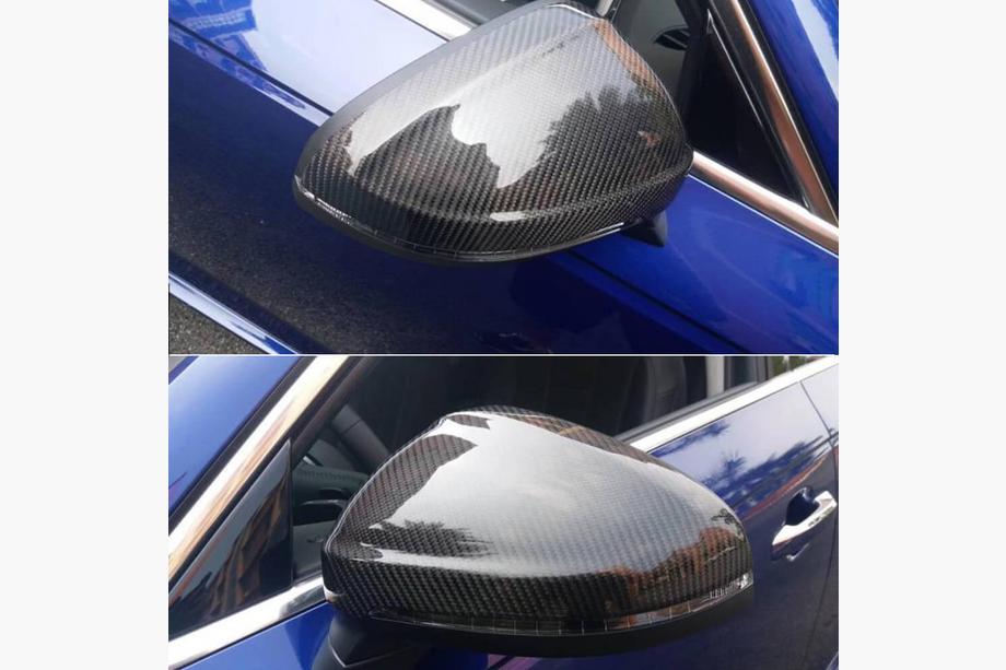 Audi A4 B9 2015-2024 Coques de Rétroviseurs V2 (2015-2019, Carbone) Photo 2