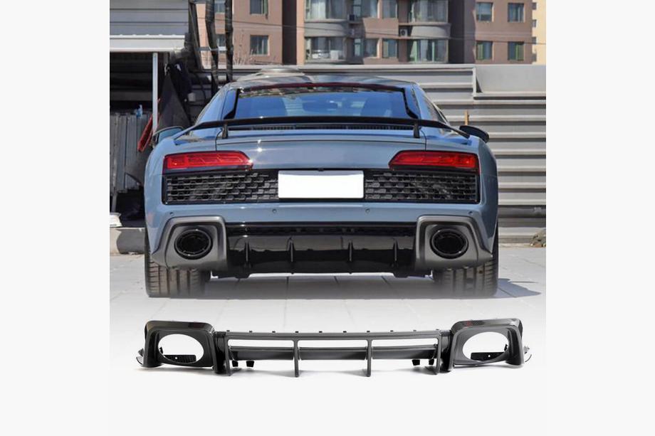 Audi R8 2015- Diffuseur arrière V2 (pour Spyder 2020+, Carbone) Image