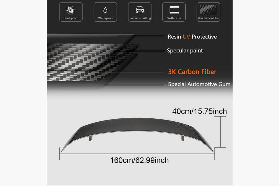 Audi R8 2015- Aileron V2 (Carbone) Photo 6