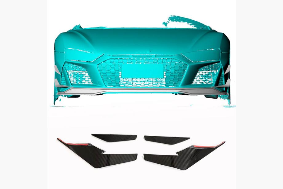 Audi R8 2015- Extensions de Pare-chocs Avant V2 (2023+, Carbone) Image