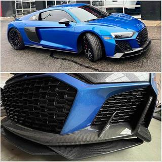 Lame avant de pare-chocs Lip V1 (Carbone) Audi R8 2015- photo 3