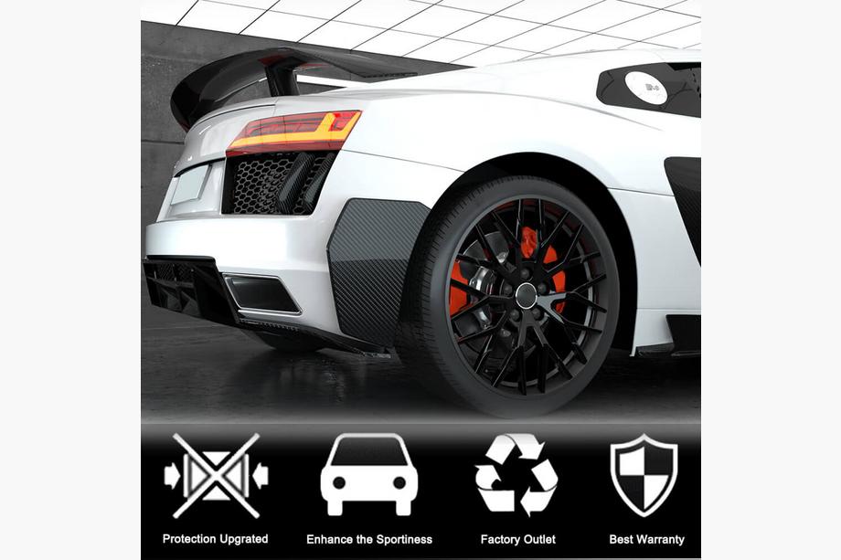 Audi R8 2015- Couvre‑pare‑chocs arrière (2015-2020, Carbone) Photo 3