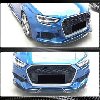 Splitters de lame avant V3 (pour RS3 Sedan 2017-2020, Carbone) photo 4