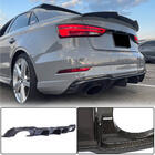 Audi A3 2012-2020 Diffuseur de pare-chocs arrière V1 (pour RS3 Sedan 2017-2019, Carbone) photo 1